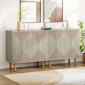 Hommoo Modern Sideboard Buffet, 59" Wood Storage Cabinet with Doors - 1 of 4