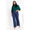Women's Plus Size Untamed Sweater - teal | CITY CHIC - 3 of 4