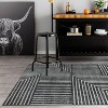 World Rug Gallery Distressed Bohemian Stripes Washable Non Slip Area Rug - 2 of 4
