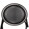 Set of 2 32"-39" Height Adjustable Heavy Duty Vinyl Padded Steel Accent Barstools Black - Hampden Furnishings: Modern Round Upholstered - 3 of 4