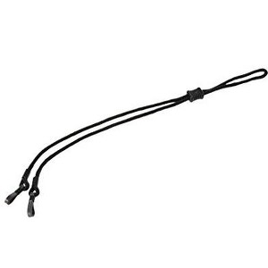 Croakies Terra Spec Cords Long Black Long|Made in USA|Made of durable woven Climbing rope|18 long (each side) by 3.2mm (diam.) | ADJUSTABLE - 1 of 2
