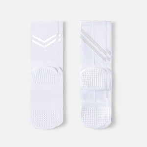 Anna-Kaci Women’s Performance Crew Socks with Non-Slip Grip Soles and Reflective Stripe Accents for Athletic Training - 1 of 3
