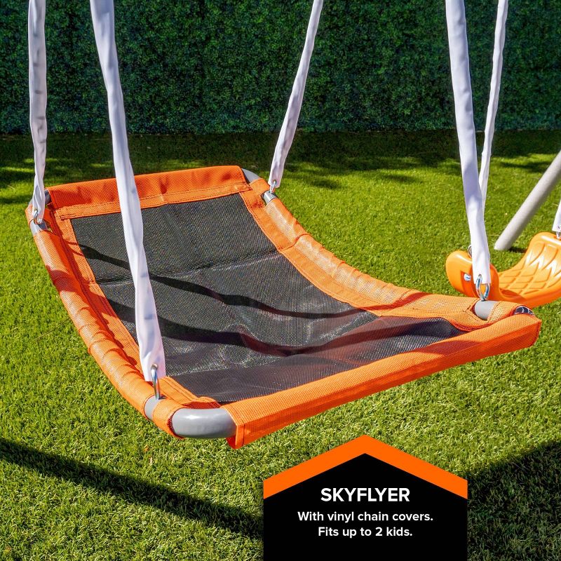 Sportspower Gladstone Metal Swing and Slide Set - Gray/Orange, 6 of 11