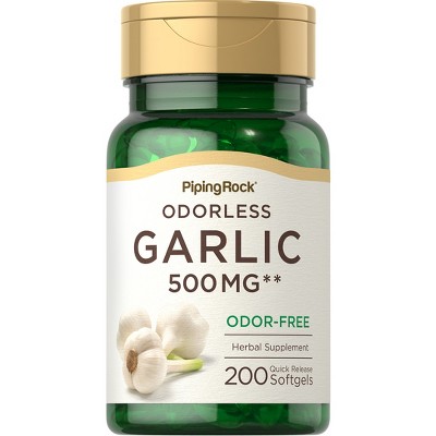 Piping Rock Odorless Garlic 500mg | 200 Softgels