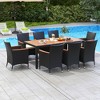Tangkula 9 PCS Patio Dining Set for 8 Large Conversation Set w/ Umbrella Hole Seat Cushion - 2 of 4