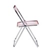 Transparent Folding Chair Chair Pc Plastic Living Room Seat - 2 of 4
