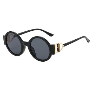 Anna-Kaci Women's Round Frame Sunglasses with Gold Temple Hardware and UV400 Lenses for Retro Modern Style - 1 of 4