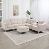 Aortzio 106.5"W Modern Corduroy Track Arm Modular Sectional Sofa - 2 of 4