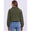 Allegra K Women's Lapel Faux Fur Button Down Long Sleeve Casual Short Jackets - 3 of 4