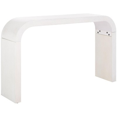 White Washed Minimalist Wood Console Table