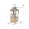 Lumabase Silver Snowflake Lantern with Battery Operated Candle - 3 of 3
