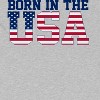 Rerun Island Men's Born In The Usa Flag Logo White Americana 4Th Of July Short Sleeve Graphic Cotton T-Shirt - 2 of 4
