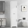 Bathroom Tall Storage Cabinet, Floor Freestanding Storage Cabinet with 2 Doors, One Drawer and Adjustable Shelf - 2 of 4