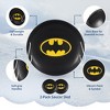 Slippery Racer ProDisc 26 Inch Heavy Duty Aluminum Iron Metal Kids Batman Saucer Snow Sled with Dual Riveted Soft Grip Rope Handles, Black (2 Pack) - 3 of 4