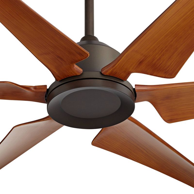 72" Casa Vieja Power Hawk Modern Indoor Outdoor Ceiling Fan with Remote Control Oil Rubbed Bronze Painted Wood Damp Rated for Patio Exterior House, 3 of 10