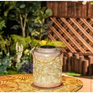 Cedar Hill 2-Pack Solar Flower Silhouette Lanterns - 1 of 1