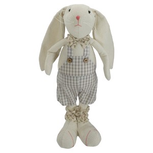Northlight Boy Easter Bunny Rabbit in Overalls Spring Decoration - 14.5" - 1 of 4