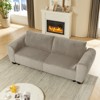 Aukfa 93" Corduroy Sleeper Sofa with Storage,Convertible 3-Seater Sofa Bed for Living Room & Bedroom - 2 of 4