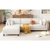 110" Modern L-Shaped Modular Sectional Sofa with Removable Ottoman and 5 Pillows - 4 of 4