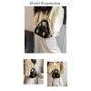 Paaaawaters Fashionable PU Leather Handbag with Bowling Bag Style - Unique & Chic, Handheld & Crossbody Option - 2 of 4