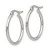 Black Bow Jewelry 2mm Stainless Steel Classic Round Hoop Earrings - 22mm (7/8 Inch) - 2 of 4