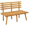 Patio Bench with Cushions 45.3" Solid Acacia Wood - 4 of 4