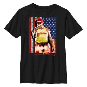 Boy's WWE Hulk Hogan American Flag T-Shirt - 1 of 4