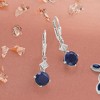Ross-Simons 4.80 ct. t.w. Sapphire Drop Earrings With Diamond Accents in Sterling Silver - 3 of 4