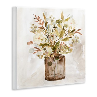 Earthy Mixed Fall Botanicals Watercolor Art on MDF Wood