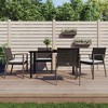 vidaXL Garden Dining Set Brown, Black, Cream White - 2 of 4