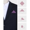 INSPIRE CHIC Men's Solid Linen Woven Pocket Square - 3 of 4