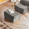 Sapphtopaz Ultra-Comfortable Velvet Sofa Chair with Footrest Upholstered Lounge Boneless Couch with Foam Filled Cloud Sofa Chair for Bedroom - 2 of 4