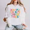 Simply Sage Market S.W.Smiley Happy To See Your Face  Lightweight Garment Dyed Sweatshirt - 2 of 4