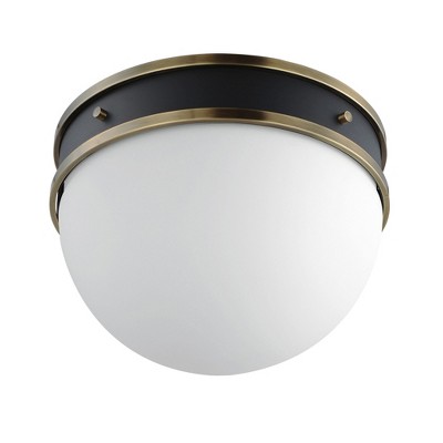 Maxim Lighting Duke 1 - Light Flush Mount in  Black/Weathered Brass