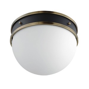 Maxim Lighting Duke 1 - Light Flush Mount in  Black/Weathered Brass - 1 of 3