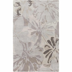 Hauteloom Ilfeld Athena Gray Floral Wool Rug - 1 of 4