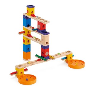 Hape Quadrilla Wooden Marble Run Construction Playset, 97 Pieces - 1 of 4