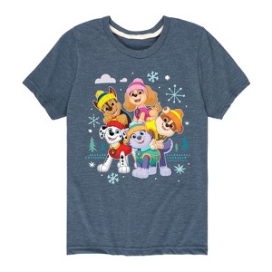 Boys' - Paw Patrol - Skye Everest Rubble Chase Marshall Winter Group Short Sleeve Graphic T-Shirt - 1 of 4