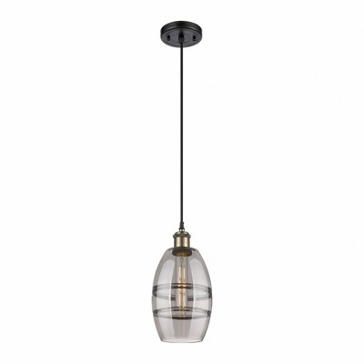 Vaz - 1 Light Cord Hung Mini Pendant In Industrial Style-8.13 Inches Tall and 5.88 Inches Wide