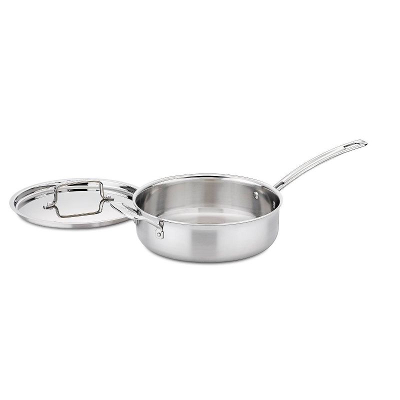 Cuisinart Classic MutliClad Pro 3.5qt Stainless Steel Tri-Ply Saute Pan with Helper Handle and Cover MCP33-24HN - Silver, 3 of 5
