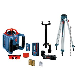 Bosch GRL900-20HVK-RT Self-Leveling Rotary Laser Kit with (2) D and (3) Alkaline Batteries Manufacturer Refurbished - 1 of 4
