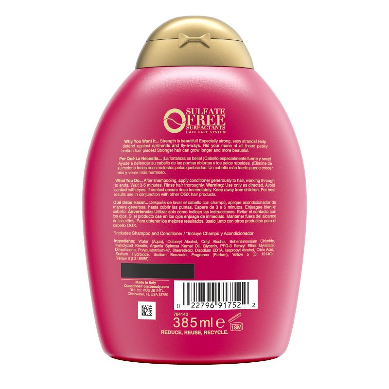 OGX Anti-Breakage Keratin Oil Conditioner for Dry, Damaged Hair - Anti-Frizz - 13 fl oz, 3 of 4