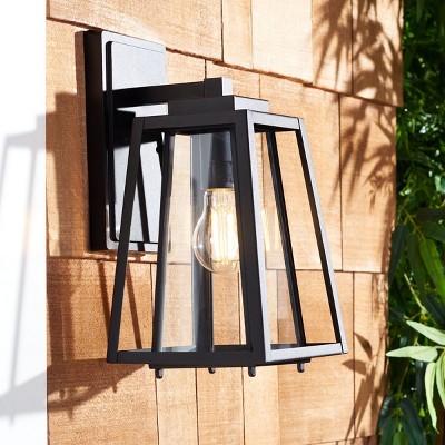 Rydler Black Trapezoid Outdoor Wall Sconce Set of 2