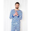 Leveret Matching Family Pajamas – Blue & White Stripes – 100% Cotton – Customizable for Personalization - 3 of 4