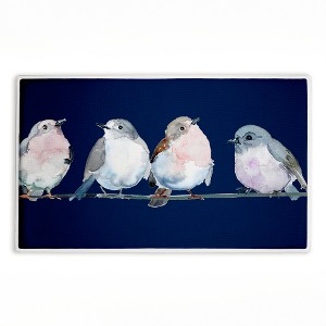 Stupell Industries Perched Trio of Song Birds Printed Plush Bathroom Floor Mat, design by Lorenzo Collective - 1 of 4