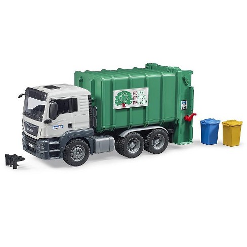 bruder garbage truck with toy figures
