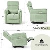 EROMMY Swivel Recliner Glider With Adjustable Headrests & Armrests - 3 of 4