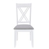 Maliang Rustic Minimalist Wood 5-Piece Dining Table Set, 1 Table and 4 X-Back Chairs for Small Places - 4 of 4