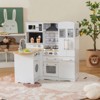 Costway Kid’s Corner Kitchen Playset Wooden Chef Play w/ Stove Utensils & Refrigerator - 2 of 4