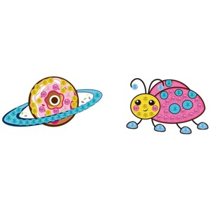 DIAMOND DOTZ BIG DOTZ® Planet Donut & Ladybeetle Diamond Art Stickers Kit - 1 of 4